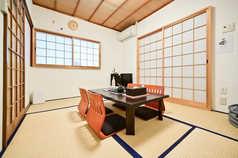 charming property airbnb cherry blossom tatami living room