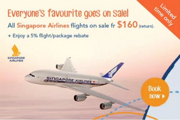 3-Day Only: All Singapore Airlines Flights on Sale via Zuji