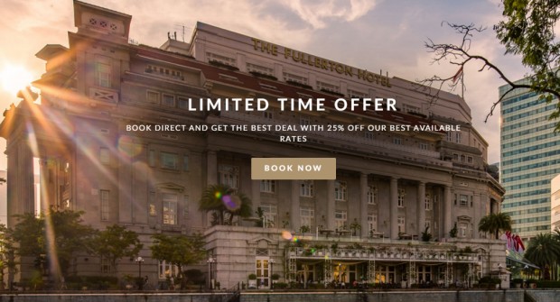 Limited Time Offer with 25% Savings at The Fullerton Hotel Singapore