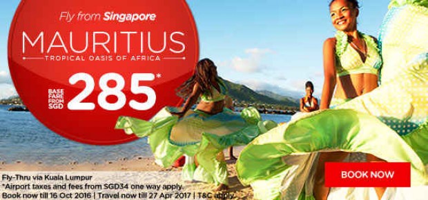 Discover Mauritius with AirAsia from SGD285