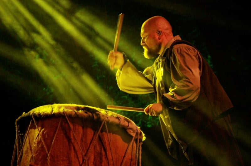 drummer performing at rainforest world music festival