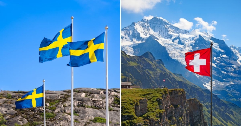 sweden not switzerland flags