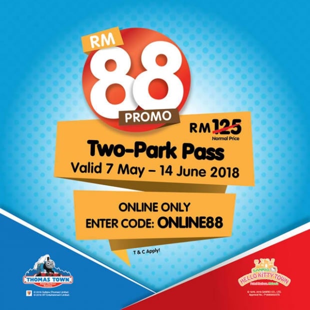 RM88 for Two-Park Pass in Puteri Harbour