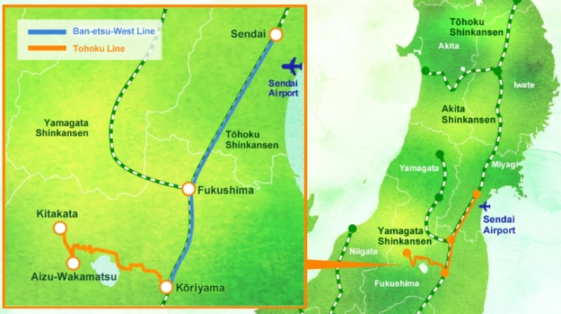 route map of fruitea fukushima