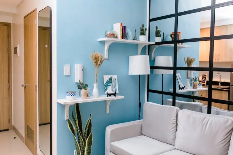 blue airbnb in pasay