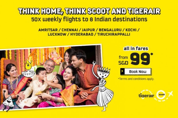 Scoot to India from SGD99 | Book until 05 February 2017