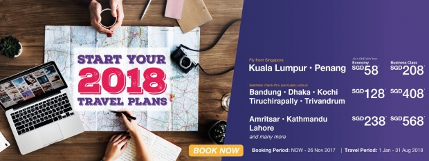 Start your 2018 Travel Plans with Malindo Air from SGD10