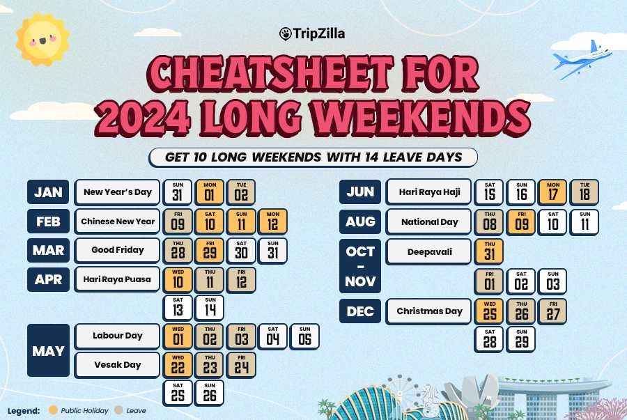 2024 Public Holidays Singapore Long Weekend Clea Melisa