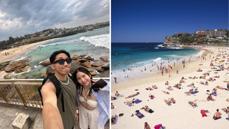 two views of bronte beach