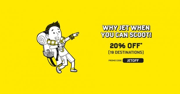 Enjoy 20% Airfares with Scoot | Act Fast, Promo ends Tonight!