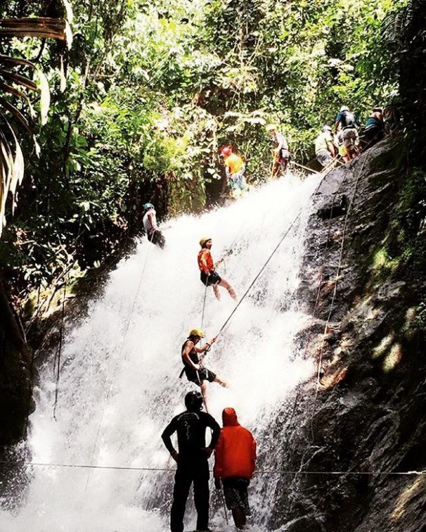 waterfall abseiling