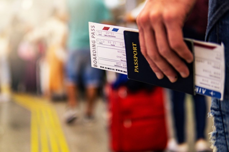 passport boarding pass air travel