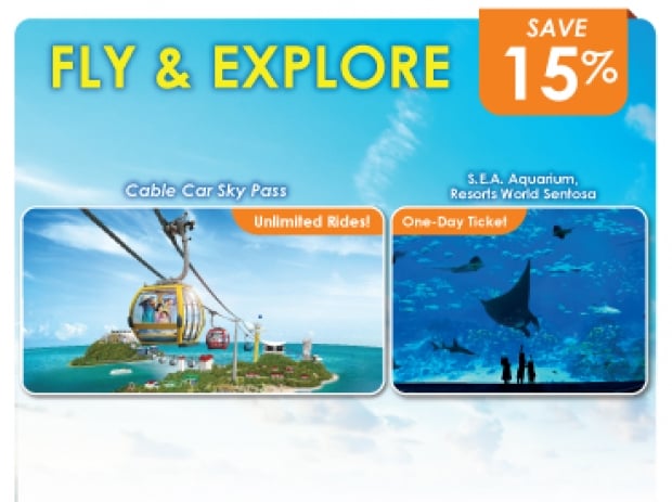 Fly and Explore Combo Ticket with One Faber Group Attraction at 15% Off