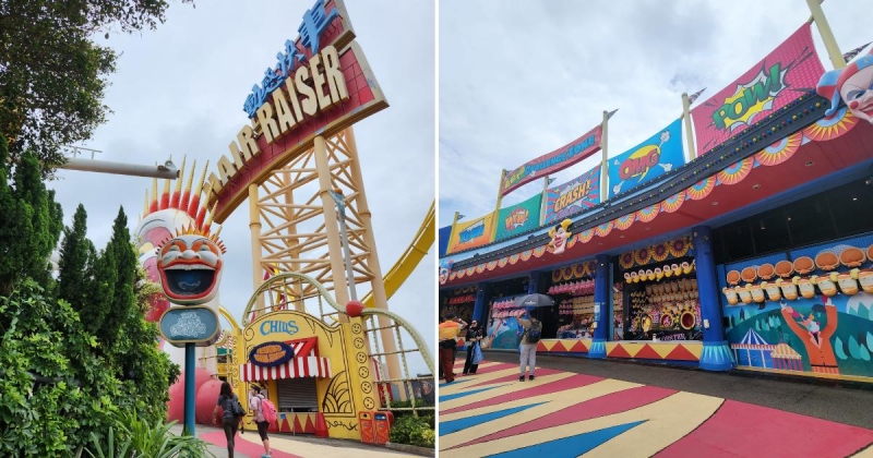 ocean park hair raiser and game booths