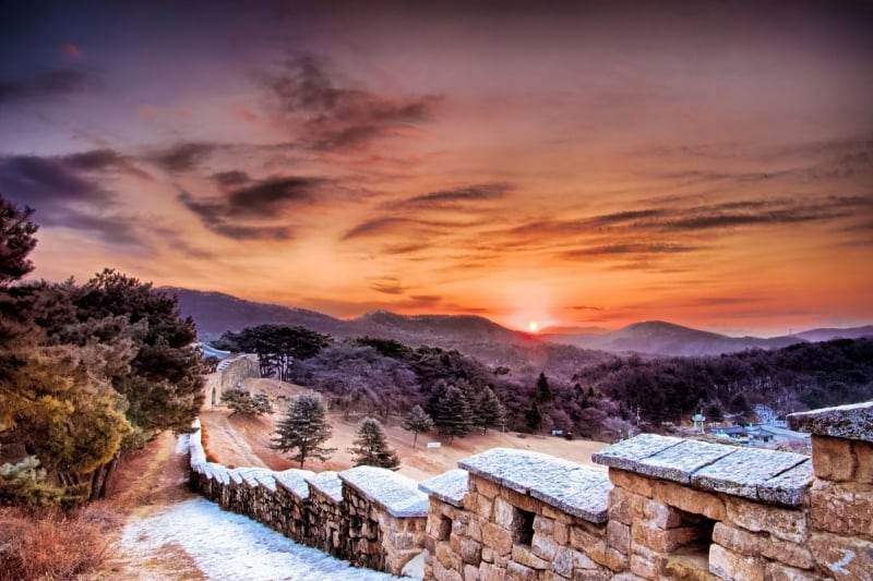 Sunrise at Sangdangsanseong Fortress