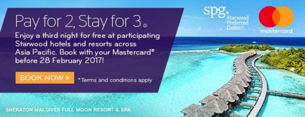 Stay 3 Pay 2 in Sheraton Tower Singapore with MasterCard