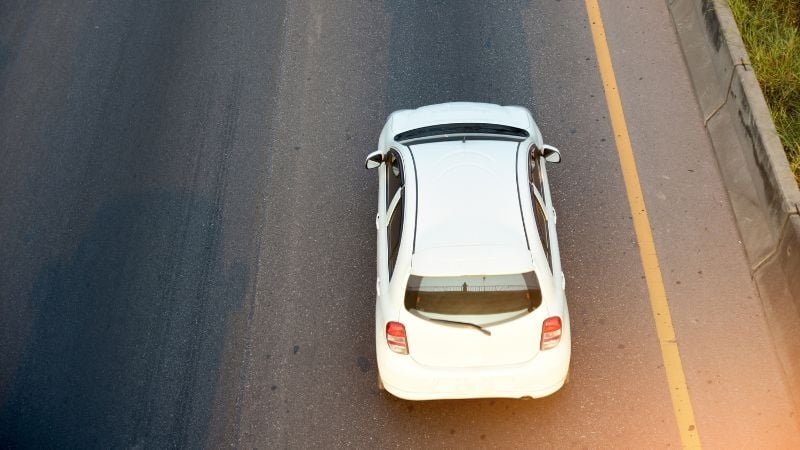 car on road