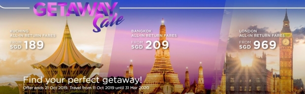 Getaway Sale in Malaysia Airlines with Flights from SGD149