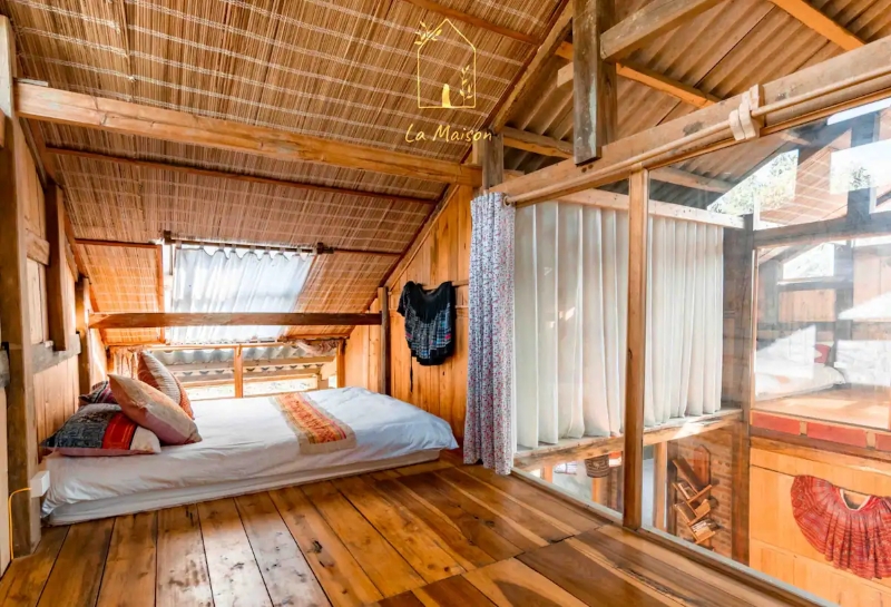 exquisite wooden airbnb sapa vietnam bedroom