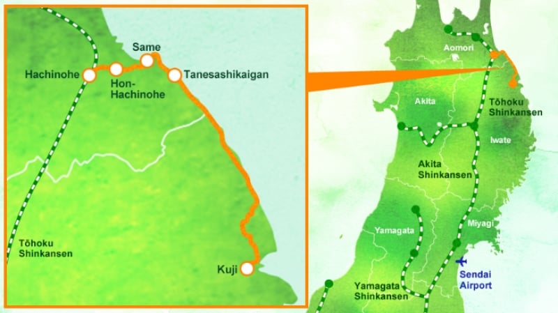 route map of tohoku emotion