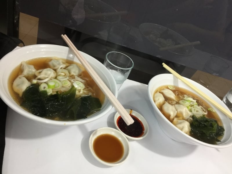 Affordable dumpling noodle soup