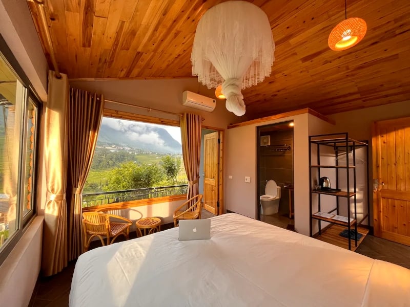elegant airbnb sapa vietnam bedroom