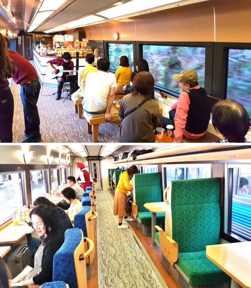 passengers enjoying themselves on izu craile