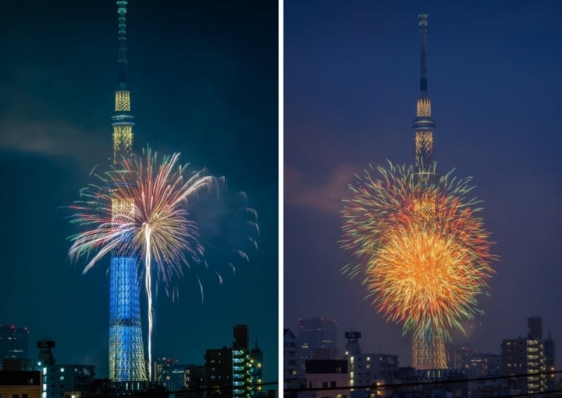 sumidagawa fireworks show in tokyo