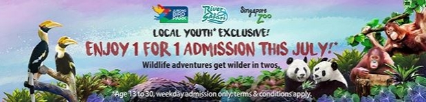 Local Youth 1-FOR-1 Admission in Wildlife Reserves Singapore Attractions