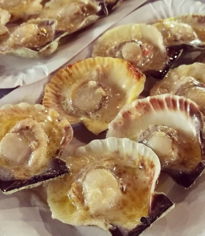 Baked scallops