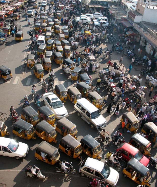 traffic in india