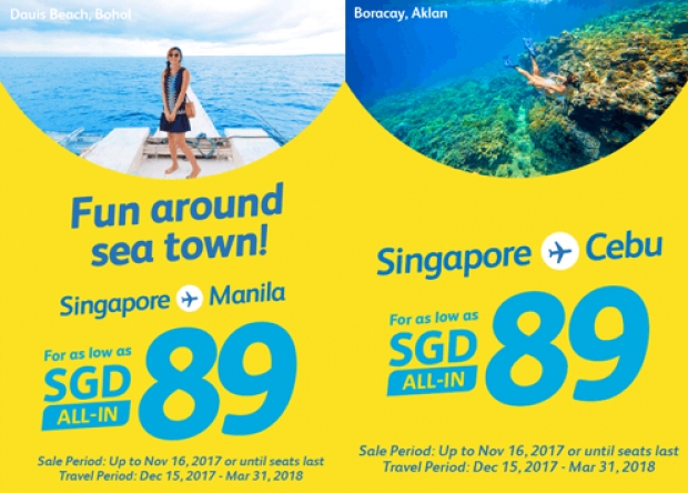 Fly to Philippines with Cebu Pacific from SGD89