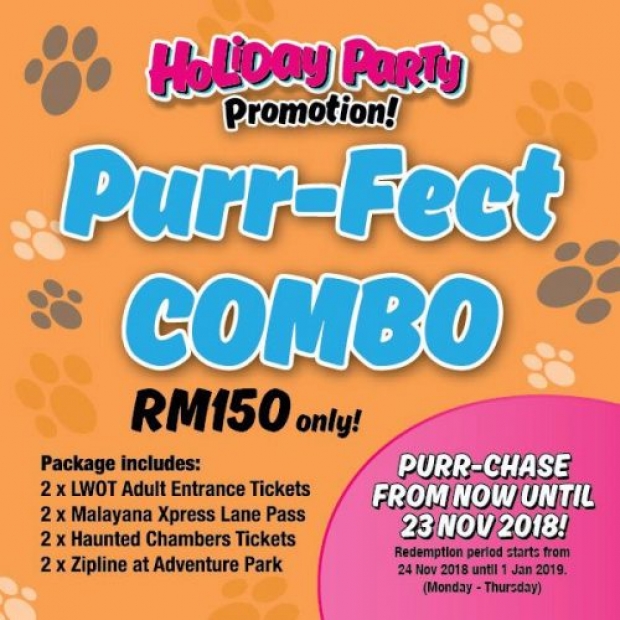 Holiday Party: Purr-fect Combo (Weekdays Only) at Sunway Lost World Water Park