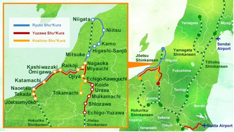 route map of koshino shu kura