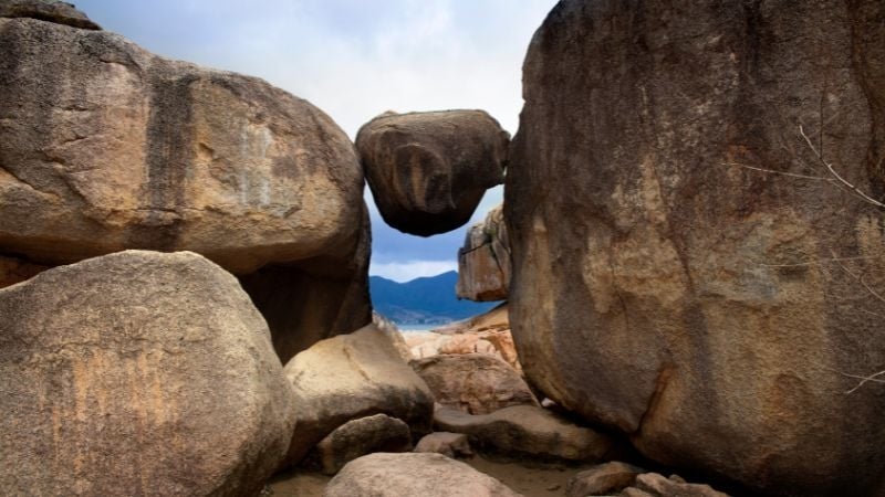 Rock formation of Hon Chong Promontory in Nha Trang city