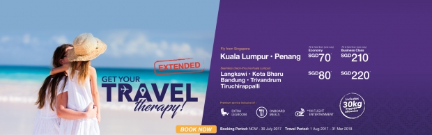 EXTENDED | Get Your Travel Therapy with Flights on Malindo Air from SGD29