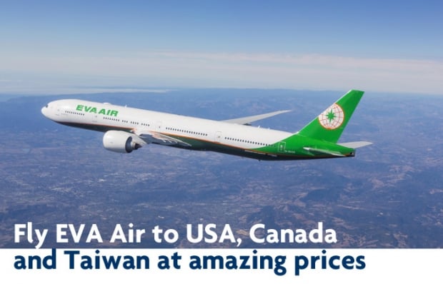 Fly Eva Air to USA, Canada and Taiwan with UOB Cards Special Fares