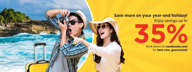 Save more on your year-end Holiday with Tune Hotels