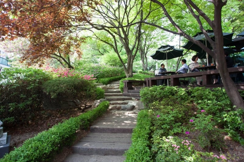 outdoor cafes in korea