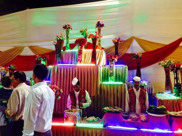 indian wedding buffet spread