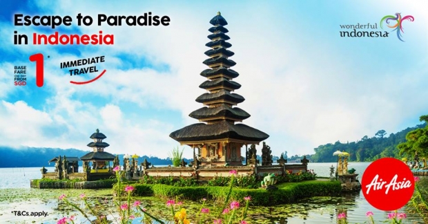 Explore Indonesia and more Destinations with AirAsia Flights from SGD1