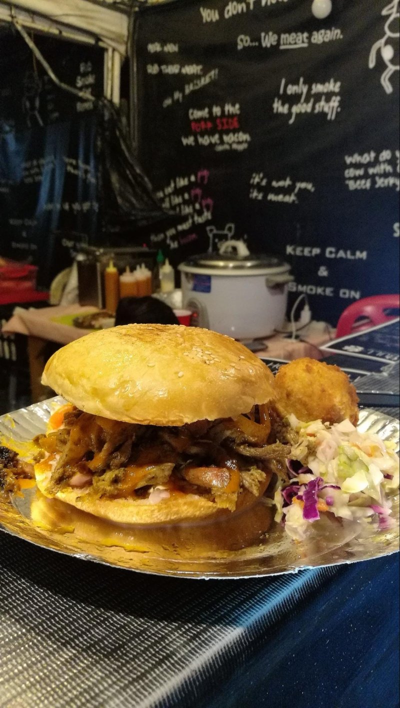 Pulled pork and brisket