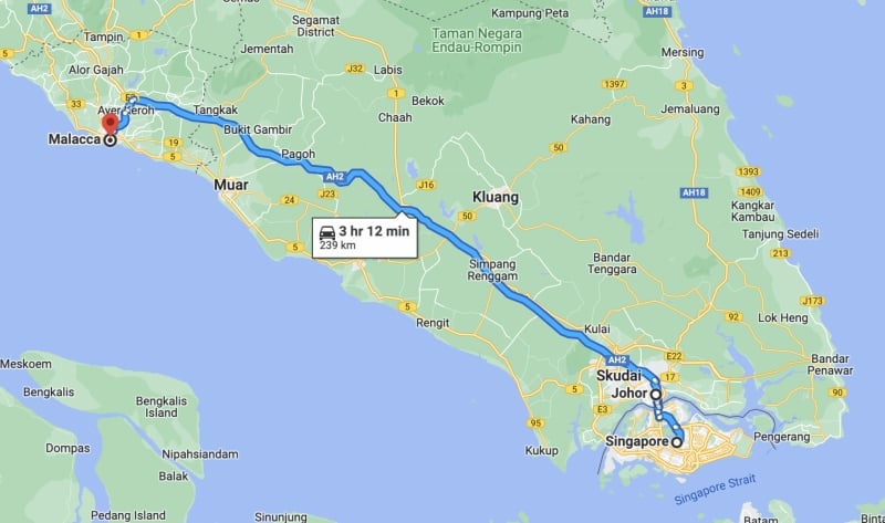 malaysia road trip: singapore to melaka