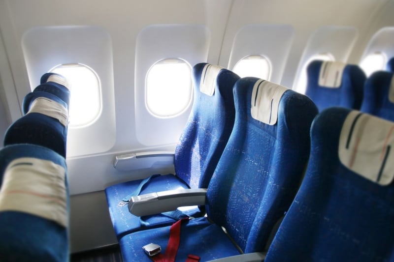 empty airplane seat