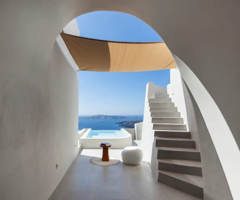 airbnb santorini with caldera views