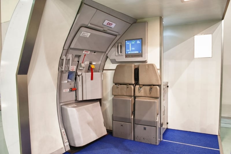 Exit door airplane