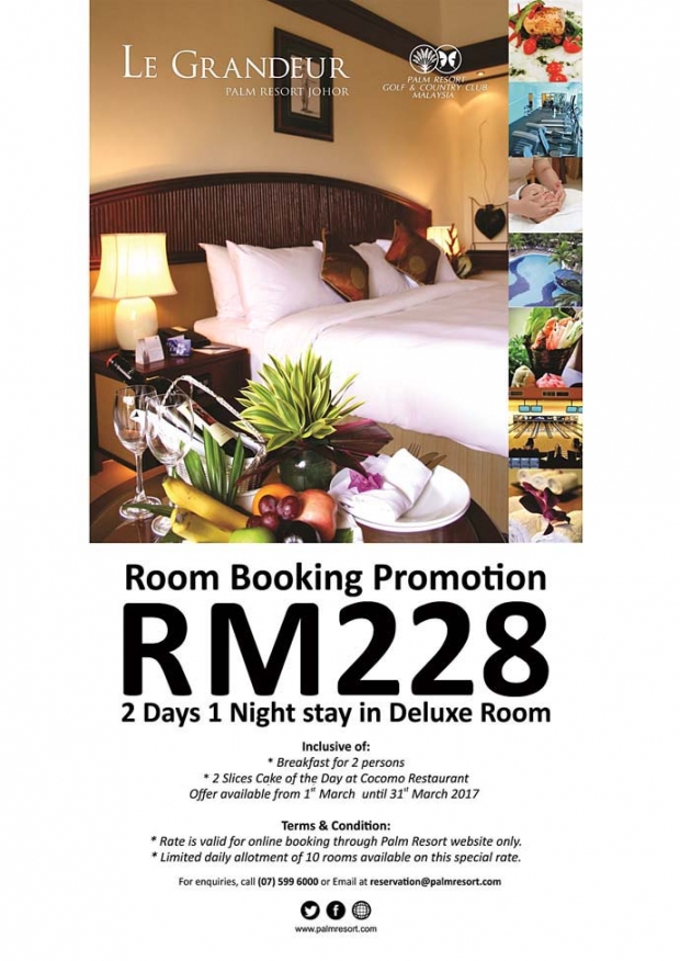 Room Booking Promotion from RM228 at Le Grandeur Resort