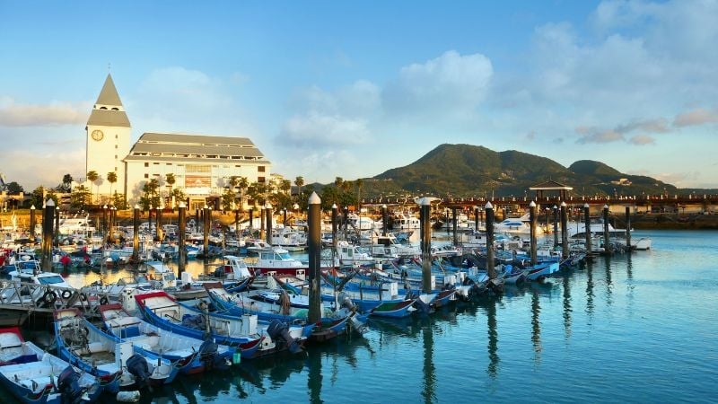 Tamsui fisherman's wharf in Taiwan