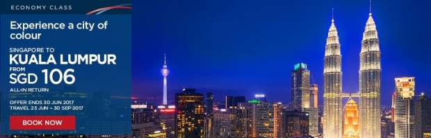 Grab your Ticket for Next Getaway in Malaysia Airlines from SGD106