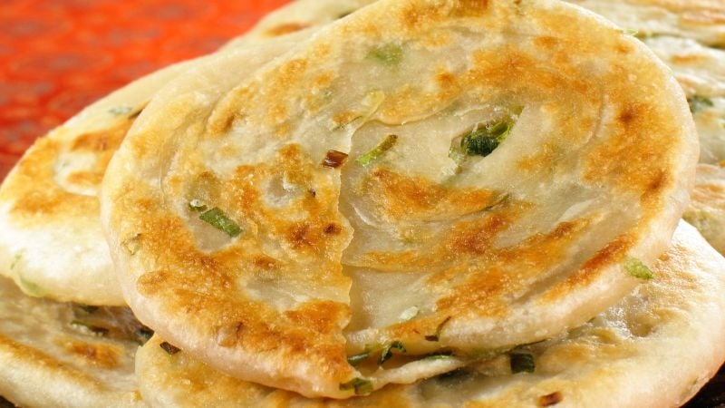 cong you bing, scallion pancake in Taiwan